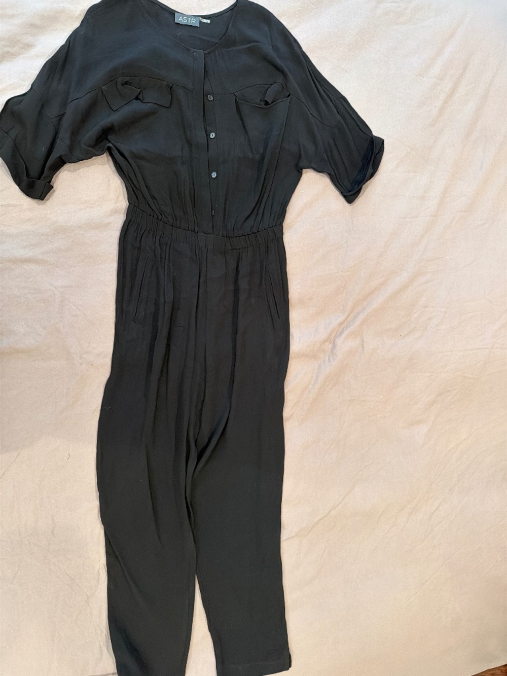 ASTR The Label Black Utility Jumpsuit NWOT Sze M